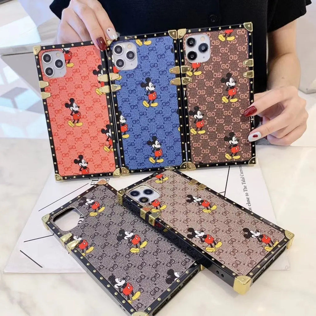 Fashion Mickey square phone case for iPhone