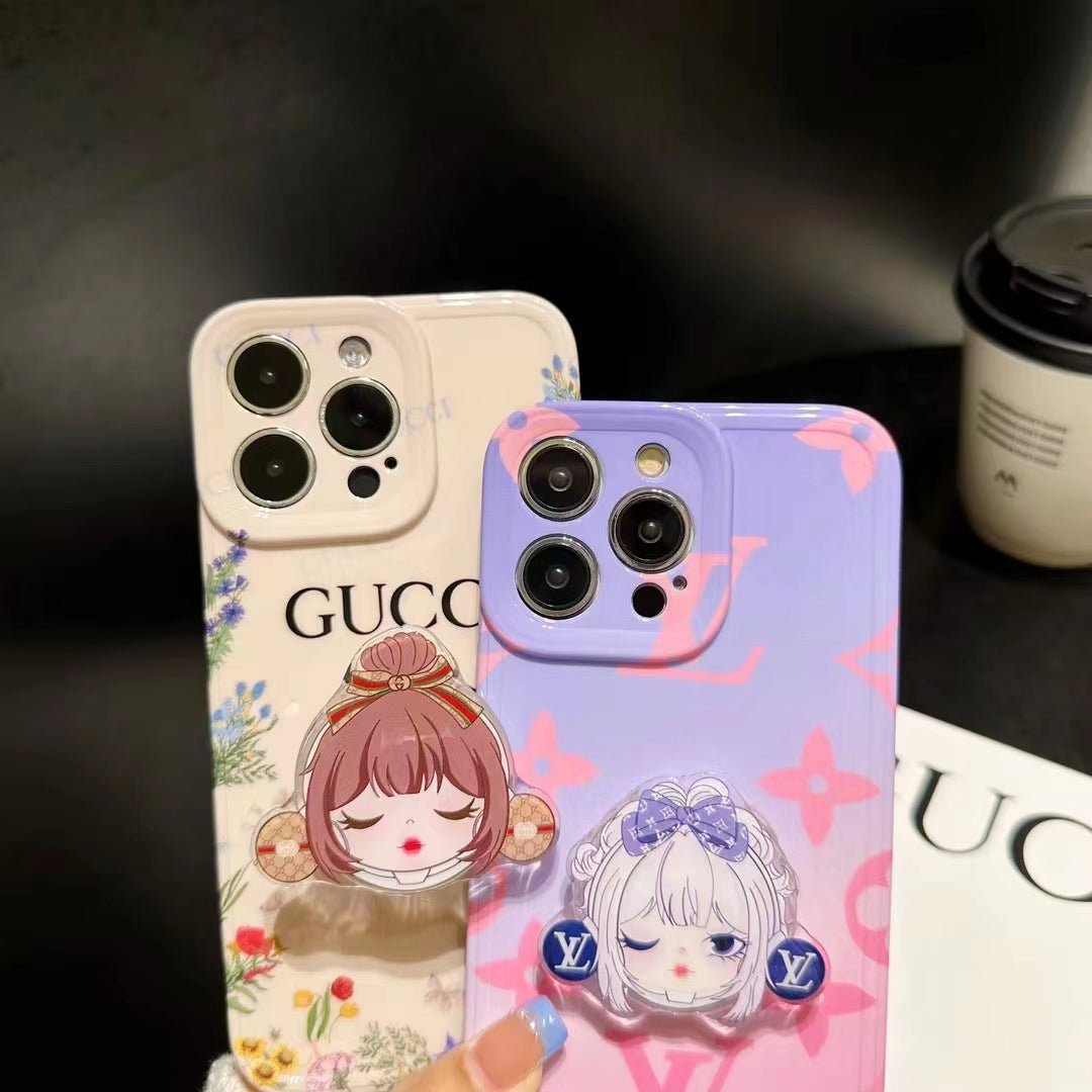 New Fashion Cartoon holder phone case for iPhone