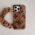 New Luxury  Plush wrist strap phone case for iphone